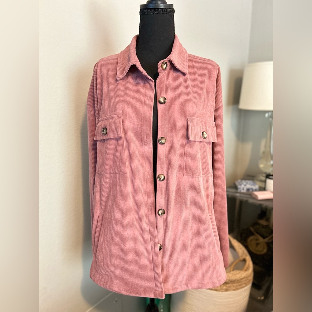 Oversized Corduroy Shirt Jacket NWOT